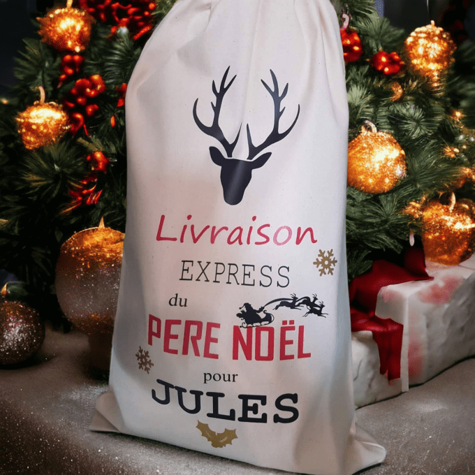 Hotte de Noël personnalisée